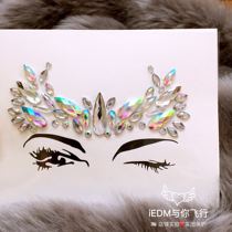 BL09 Crystal Acrylic Forehead stickers Eyebrow stickers Eyebrow Stickers Gem Rhinestone electric festival makeup edm equipment