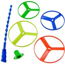 Fly - sky fairy bamboo dragonfly pushes flying saucer fly wheel toy plastic rotating ufo rotation leufo disc