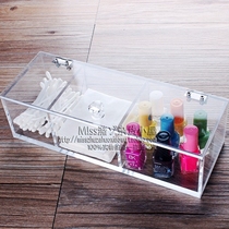 Transparent Desktop 3-compartment flap cotton swab cotton cotton swab cotton cotton cotton jewelry jewelry finishing storage box can be customized