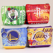 NBA basketball pocket key chain fan souvenir warrior Celtic rocket Lakers small wallet pendant