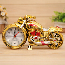 Creative alarm clock retro nostalgic fashion personality motorcycle clock home furnishings student office worker clock