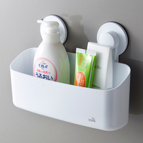 Toilet wall-mounted shelf Suction cup toilet without hole bathroom storage rack Suction wall-mounted wash storage box