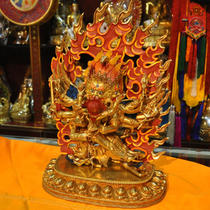 Tibetan Buddhism Nepal copper gilt horse head King Kong Buddha statue red copper gilt gold horse head King Kong Guardian Buddha statue