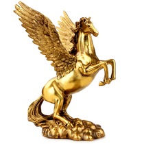 Juyuan Pavilion Brass Pegasus Ornaments 12 Zodiac Horse Office Tracing Cai Crafts Decoration Horse to Success