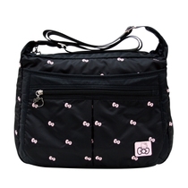 Hello Kitty comfort trip skew side back big bag-black KT00B03BK