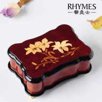 Lehmans music box Music box Wooden creative girl birthday gift DIY Lettering custom Valentines Day gift