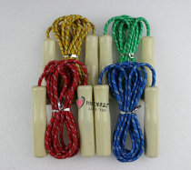 Adult students children skipping rope environmental protection wooden handle durable sports fitness weight loss single woven rope group purchase