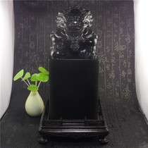 Gold and Stone Carving Dandong Green Stone "Beijing Lion" Fine Seal 12x11 5x28cm Shoushan Stone