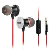 Somic MH410I in-ear fashion universal mobile phone headset Bass music wire control headset