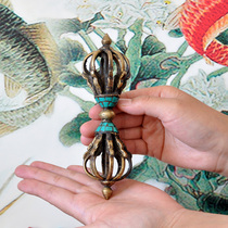 Tantric multiplier Nepal Copper nine unit ggs chu nine unit jiang mo chu long 158cm diameter 4 7cm