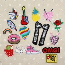 Cute cartoon cloth stickers rose embroidery accessories applique embroidery patch stickers childrens subsidy decoration can be hot