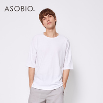 Asobio men mens simple casual loose comfortable comfortable monochrome cotton round neck short sleeve T-shirt Half sleeve mens summer clothes