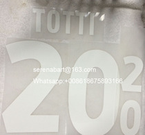 Re-engraving 2000 Italian Totti Piero TOTTI #20 football printing number printing can be customized star
