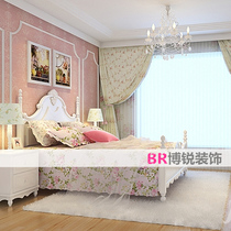 Mediterranean European style plaster line bedroom background wall border decoration bedside wall arched frame plaster line 17