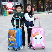 Road cartoon luggage cute rabbit child pull box 19 inch 3D stereo box