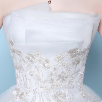 Wedding dress bride tailing princess dream European and American court thin light wedding dress 2020 new chest summer