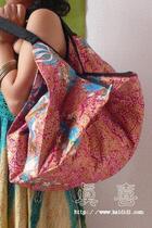 Full floral cloth satchel Thai National style creative leisure is large zipper polyester cotton Hand bag hemp woven flower soft handleb