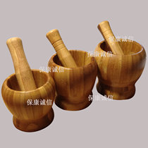 Grinder Medicine mortar pestle pestle pepper pepper bamboo pestle garlic cylinder Grinding tank Pestle garlic press Pestle pestle medicine tank