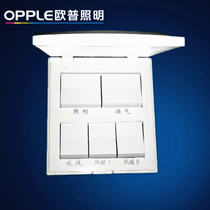 Oppo Lighting Bathroom Heater Switch General Purpose 5-open Model 86 5-in-1 with Cover Panel Wind Heated Bathroom Bathroom Splash Resistant