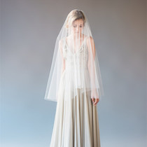 Wedding veil 1 5 meters long and short soft veil Korean simple 3 meters long naked yarn mopping bridal wedding veil