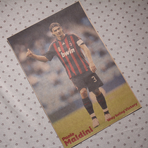 Maldini poster Paolo Maldini Italian star ACMilan player poster retro
