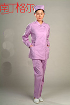Limited nurse uniform hospital overalls purple beauty clothing pharmacy oral dental clothing long sleeve winter split