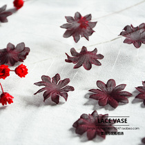 Wedding dress accessories dark wine red scattered flowers chiffon crinkle diy sewing accessories home decoration supplies