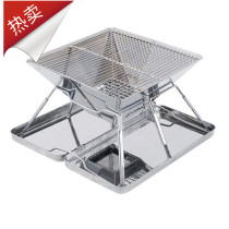 New thick stainless steel grill folding grill wood stove multiplayer Grill charcoal oven