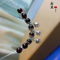 Natural wine red garnet waist chain 999 foot silver this year evil transshipment Silver Bell Lady sexy gift