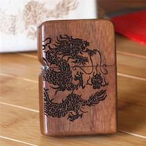 zippo lighter Zhibao genuine limited original evil peach carved dragon ZPPO male wooden windproof
