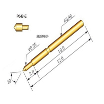 Huarong probe P048-E 0 6 small cone tip probe 048 probe copper 0 48 Test needle