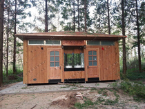 Customization: large anti-corrosion solid wood overall multi-toilet position mobile toilet large toilet deposit