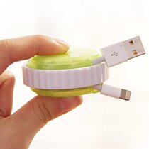 Japan KM mobile phone charger cable storage box data cable organizer wire collection box headphone wire Winder