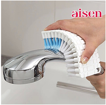 Japan imported aisen bathroom kitchen bendable corner brush bathtub faucet cleaning brush Tile brush