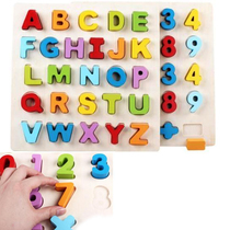 Wooden toy digital panel English alphabet pinyin three-dimensional hand scratch puzzle childrens beneficial intelligence early education
