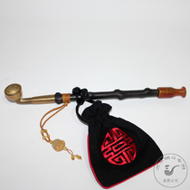 Traditional dry tobacco pot dry tobacco pot old tobacco bag old pipe old tobacco pot