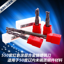 GY550 tungsten steel alloy flat head end mill two-edged keyway milling cutter 2 4 6 8 10 12 16 CNC tool