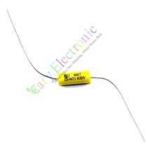 630V Yellow Wearing Atrium Axial Liner Machine Coupling Film Capacitive Fever Endless Copper Feet Power Amplifier Sound 0 047uf