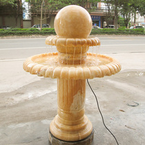 Natural marble large feng SHUI ball flowing water fountain decorationBALL 38 large plate 100 total height 125CM