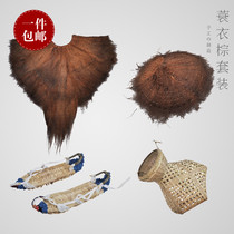 Handmade special handicrafts shop Dance farmhouse decoration props Demoiselle coat hat Straw hat straw shoes Fish basket