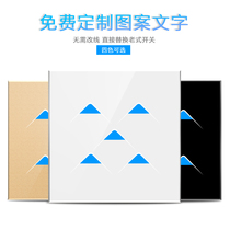 Smart Switch 86 Type Touch Five Open Single Control Smart Home Home Touch Switch Panel Free Text Customize