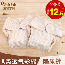 Baby diaper pants Leak-proof pants Baby fixed diaper pocket Pure cotton waterproof breathable newborn diaper cloth diaper pants