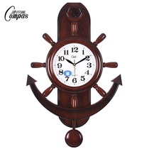 Kangba large rudder swing clock wall clock living room hanging table silent pendulum clock quartz clock wall clock