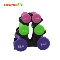Glossy frosted dumbbell women set women dumbbell jumping exercise fitness equipment home 235 pounds with bracket