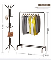 Indoor floor hanging clothes hanger hanging hanger mobile with roller bedroom hanging clothes rack