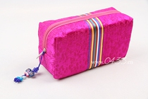 North Korean color strip art cosmetic bag storage bag tourist souvenir Korean folk handicraft gift P03211
