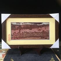 Mineral family natural grass stone ornaments Chinese painting stone hanging painting pattern stone agate raw stone home gift 7079