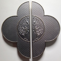 Bronze carved door handle Chinese antique glass door handle wooden door handle club semi-circular handle