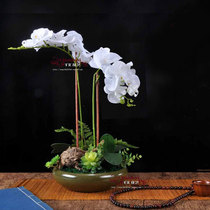 New Chinese floral suit high simulation Phalaenopsis original simulation flower silk flower table moisturizing decoration fake flower multicolor