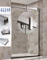 304 stainless steel long hanging wheel shower room flat double moving door material full stainless steel bath manufacturer for sale accessories